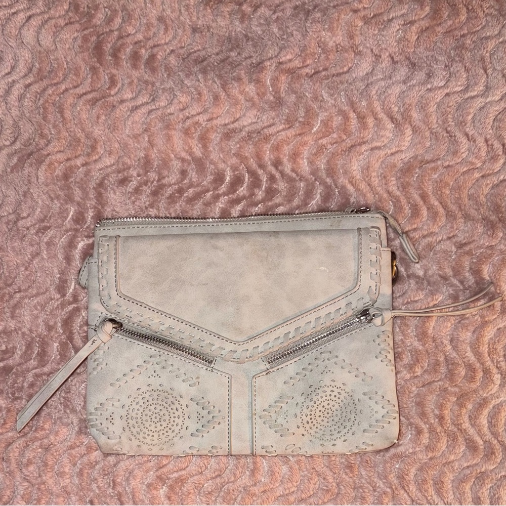 🤯 5/$20 Boho Gray Women's Bag Small Crossbody MISSING STRAP